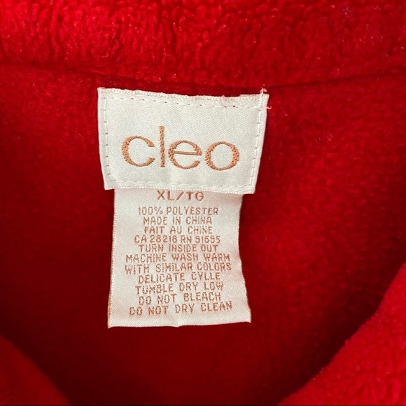 Cleo X-Mas Fleece Red Women's Vest Ugly Sweater- Size XL - Picture 3 of 9